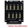 The CB49, sold without connectors, contains nine sets of 20 solder pads accommodating numerous configurations of Micro-MaTch connectors.