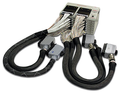 Adapter cables are used when the connector is too large to be mounted on a board.