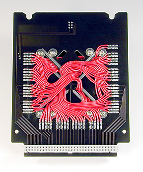 This wiring layout shows the care required when large connectors must be mounted.