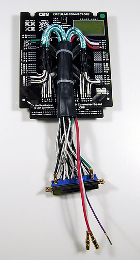 This CB8 interfaces heavy-gauge cable and is securely held in place when testing.