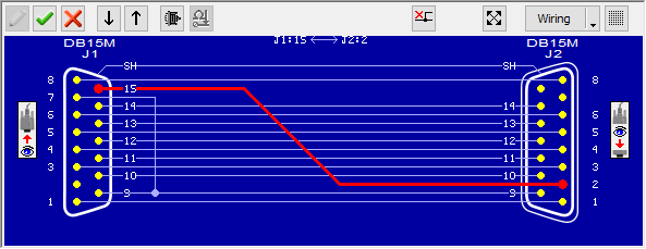 Auto generated wiring schematic - CableEye software screen shot