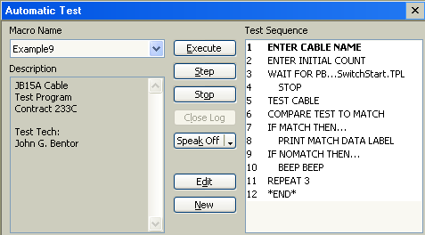 Scripts like this for the CableEye cable tester ensure fast, consistent production testing.