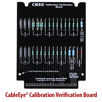 The CB50 contains a network of precision resistors for checking resistance, and two diodes for checking diode polarity.