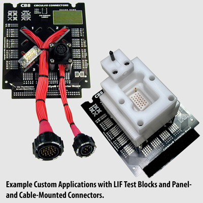 Panel- and Cable-Mounted Connectors, and LIF Test Blocks