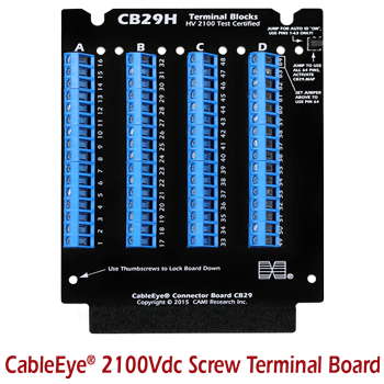 CB18H with four 16-pole screw terminal blocks.