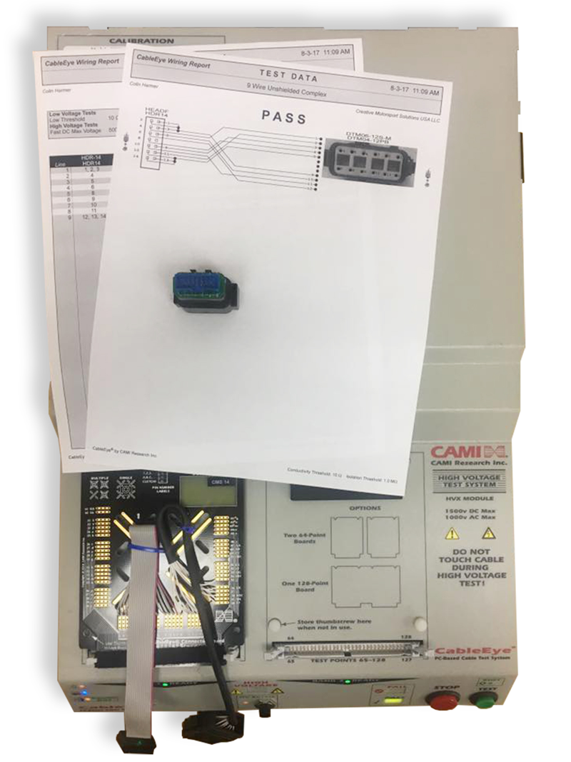 CableEye cable testing equipment with resulant test reports