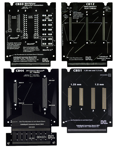 A few stock test fixture boards.