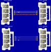 Image of tester display that shows continuity test results of cable connectorized with TE PTL cables.