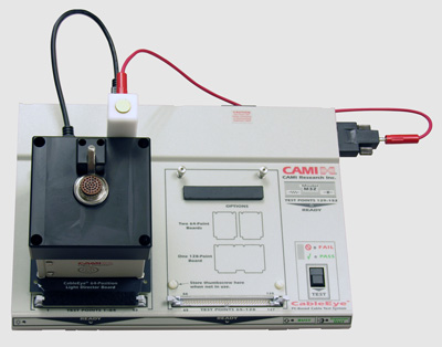 Integrated probe plate fixture.