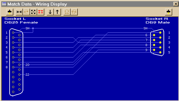 DB25 to DB9 Adapter (pin 1 connected to shield)