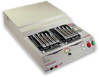 Automation-Ready Continuity and HiPot Tester for Cables and Harnesses: Control Module with Attached Connector Board Test Interface Fixtures.