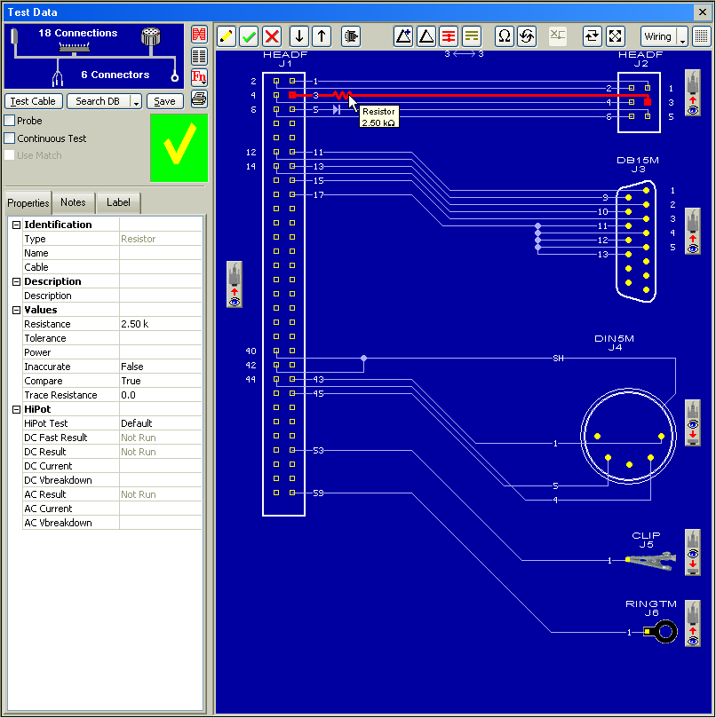 Wire Harness Test Graphic