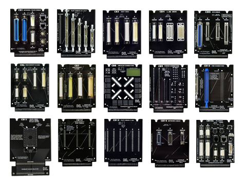 Over 60 standard connector boards are available for CableEye.