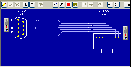 Shows physical connector shape and pin layout